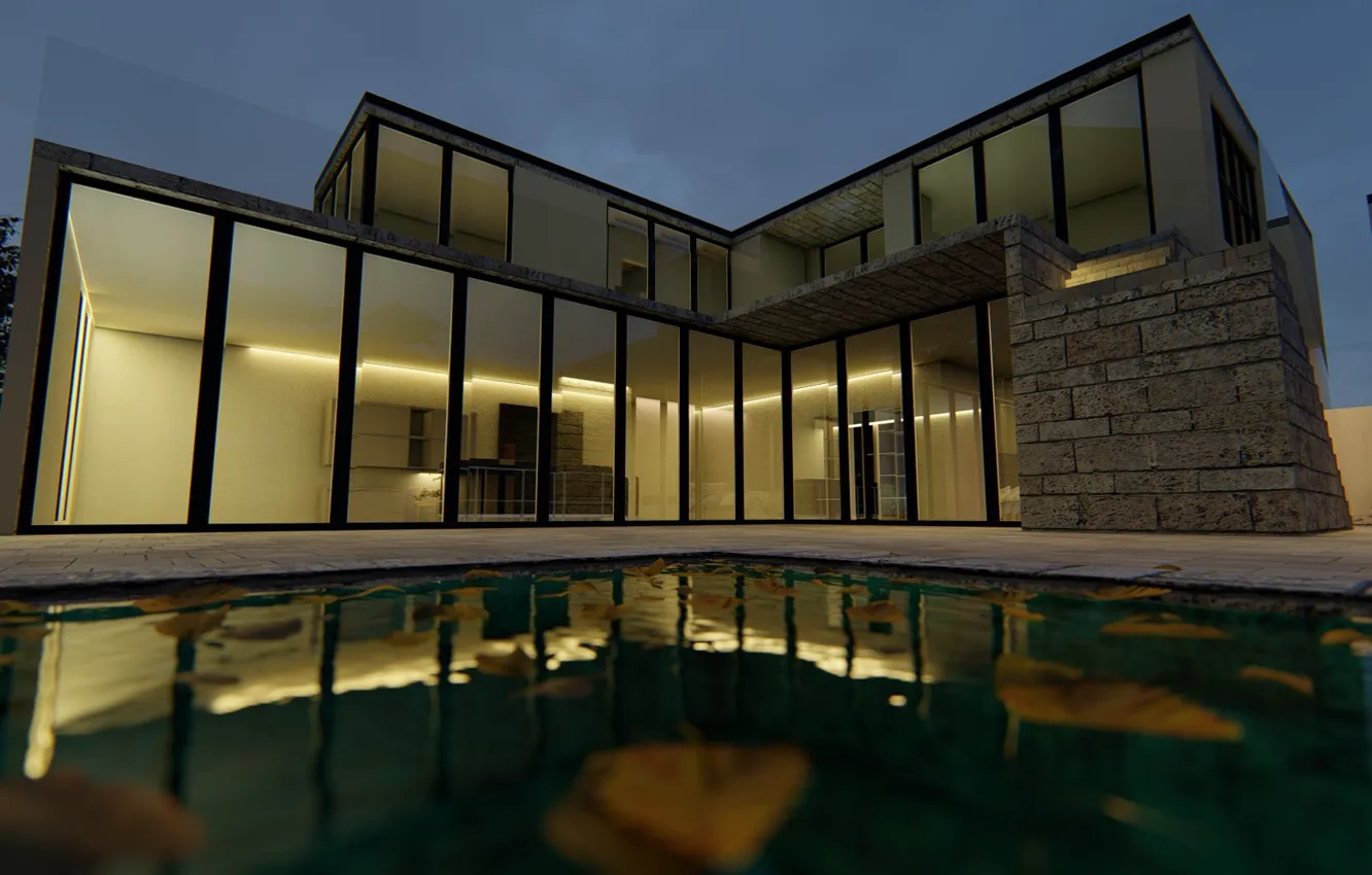 Фото обои дизайн, бассейн, архитектура, строение, ARCHVIZ
