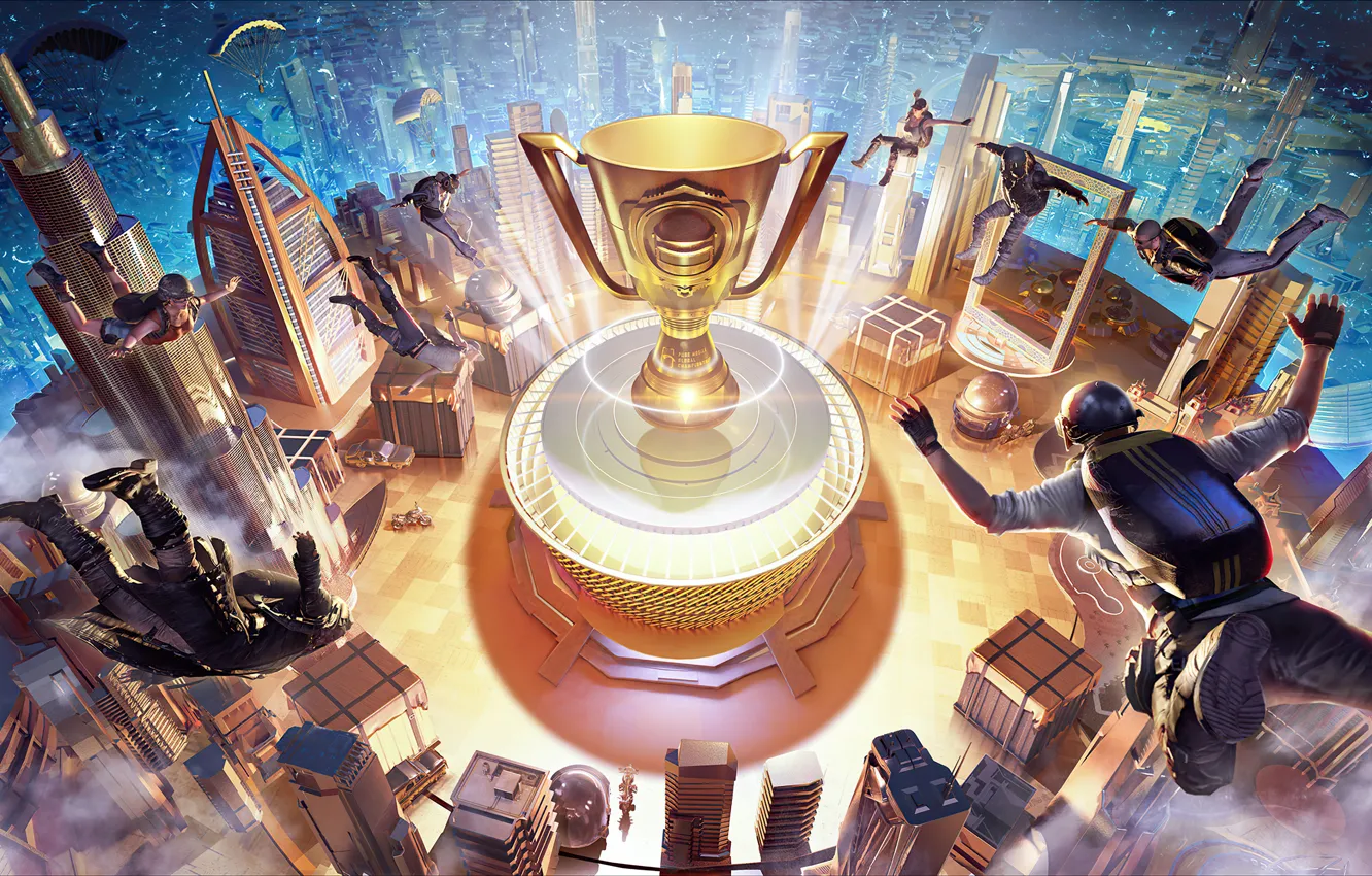 Фото обои игра, небоскребы, game, character, десант, чемпионат, cup, кубок