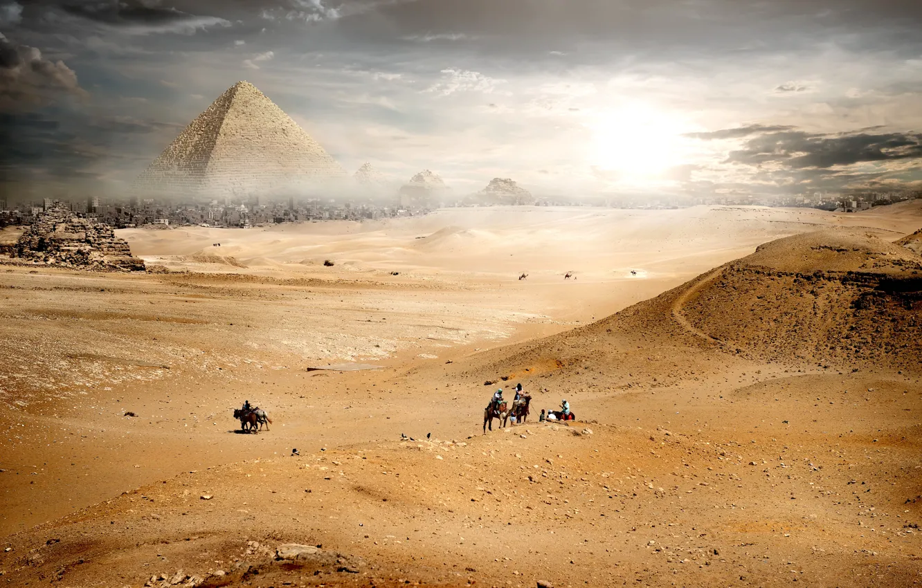 Фото обои Песок, Природа, Пустыня, Египет, Cairo