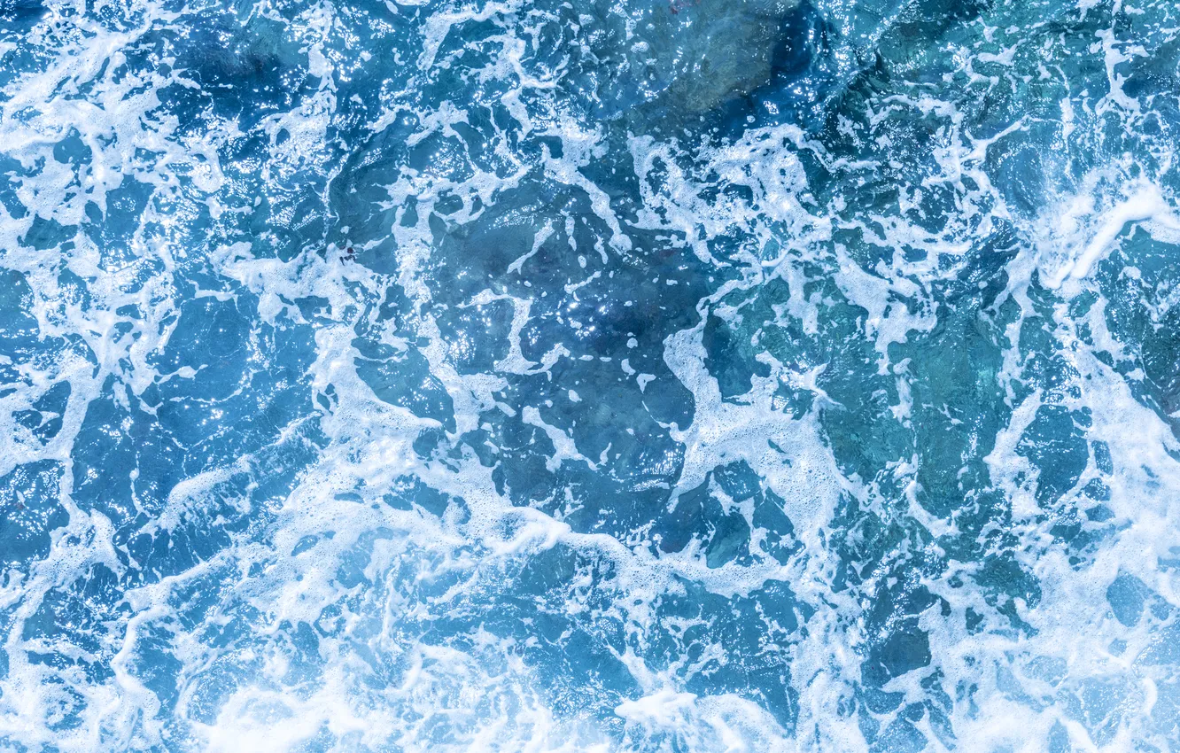Фото обои blue, water, foam