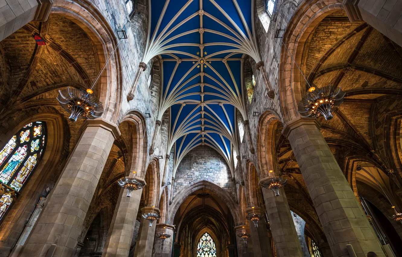 Фото обои фон, интерьер, St.Giles Cathedral