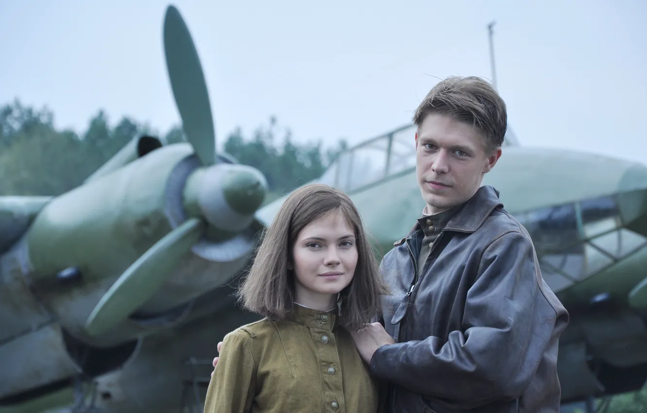 Фото обои военный, Баллада о бомбере, Никита Ефремов, Екатерина Астахова