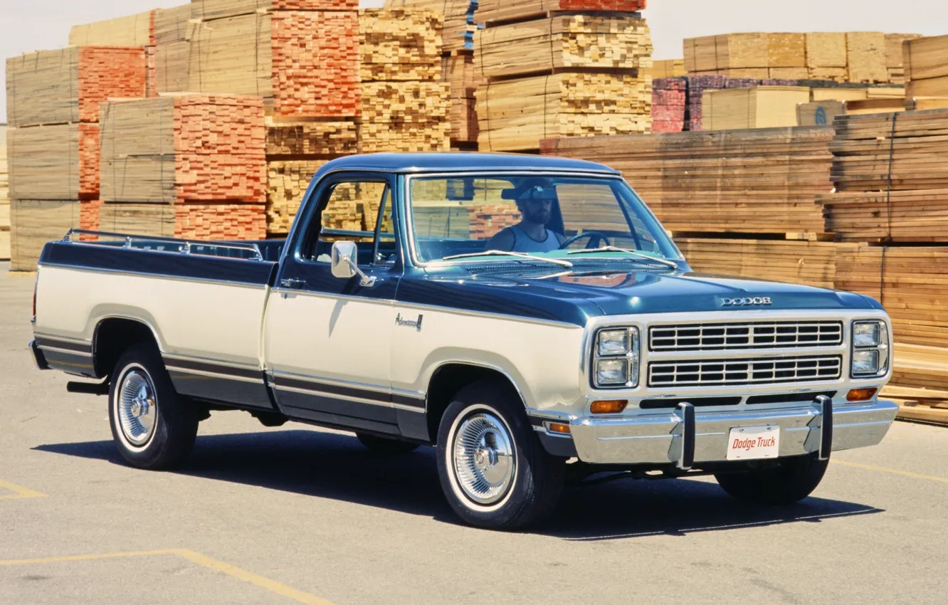 Фото обои фон, Dodge, пикап, Pickup, 1979, Adventurer, Sweptline, D150