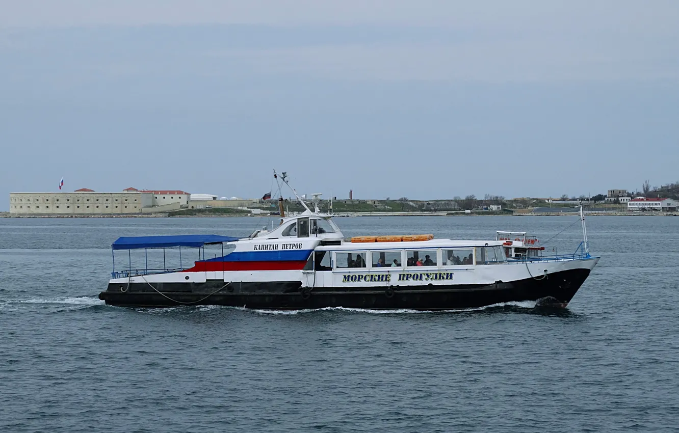 Фото обои катер, черное море, севастополь