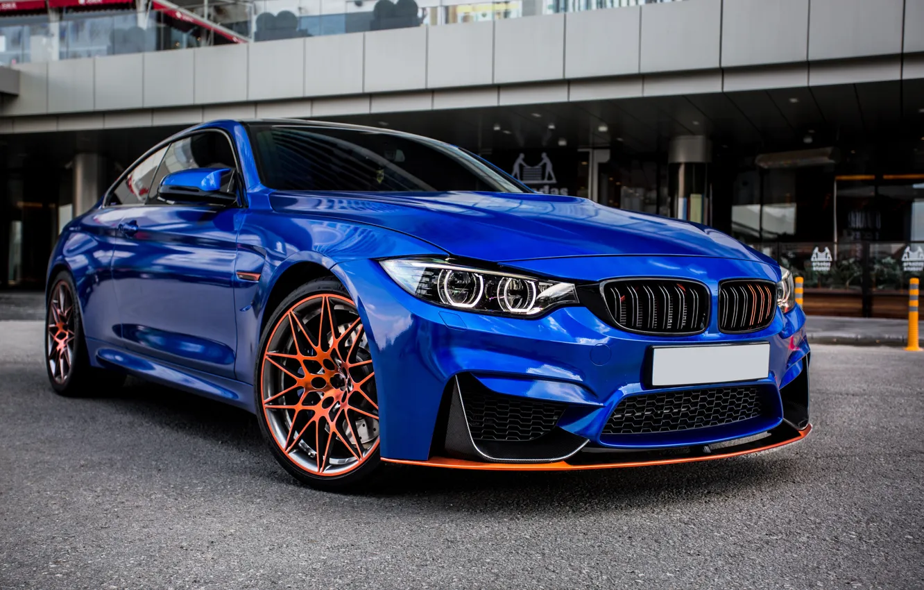 Фото обои синий, спорткар, BMW M4