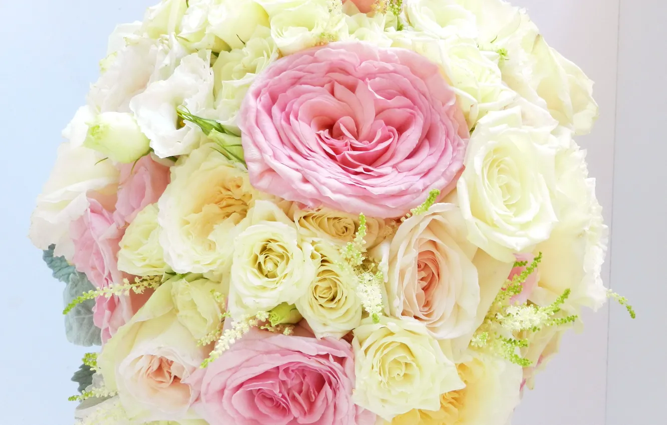 Фото обои цветы, фото, розы, анемоны, букеты