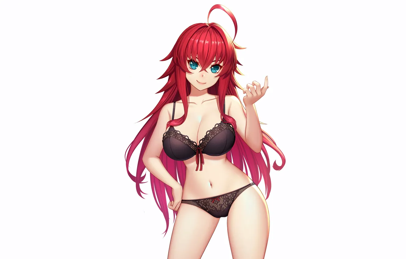 Фото обои girl, sexy, lingerie, pantsu, bra, cleavage, panties, red hair