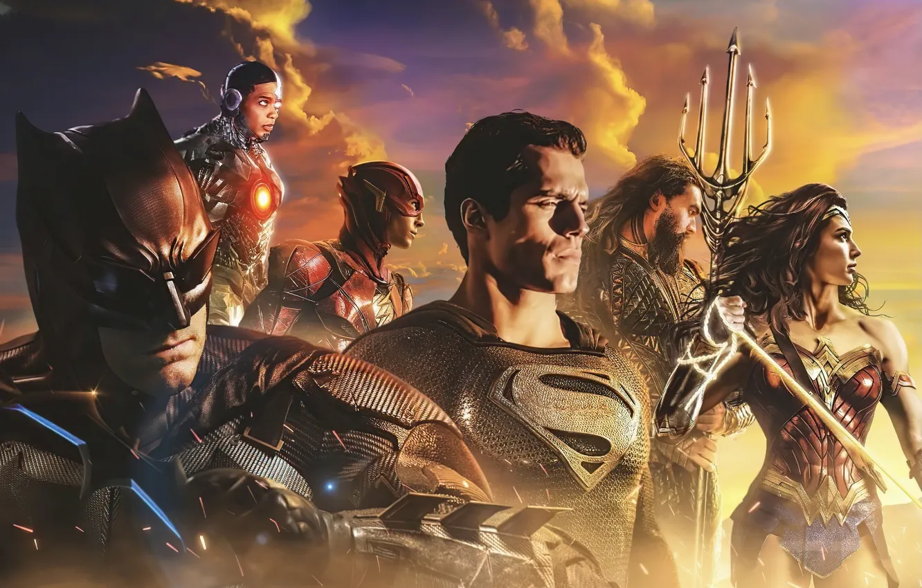 Фото обои Wonder Woman, постер, Batman, Бен Аффлек, комикс, Superman, супергерои, Clark Kent