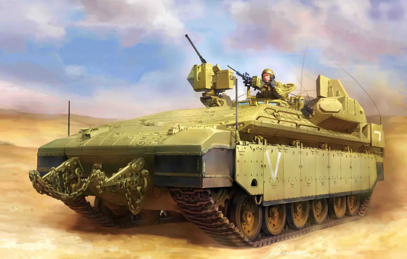 Фото обои израиль, Бронетранспортер, боевая машина пехоты, тяжелая, БМП, IDF, Тяжелый, ЦАХАЛ