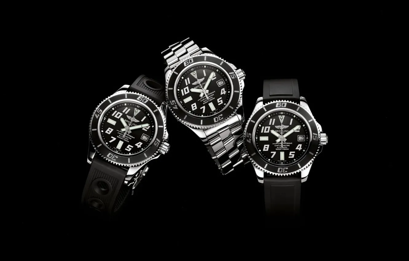 Фото обои Часы, Watch, Breitling, TRIO