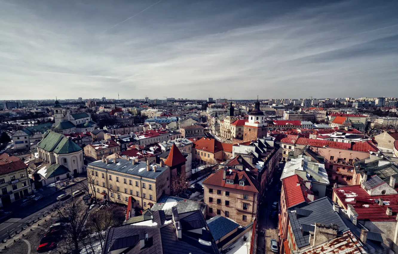 Фото обои город, дома, архитектура, Poland, Lublin