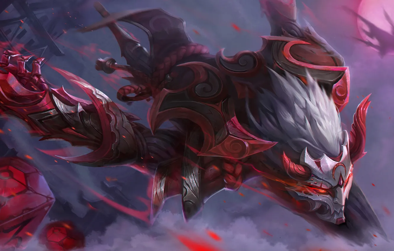 Фото обои Art, Game, League of Legends, Skin, LoL, MOBA, Zed, Blood Moon