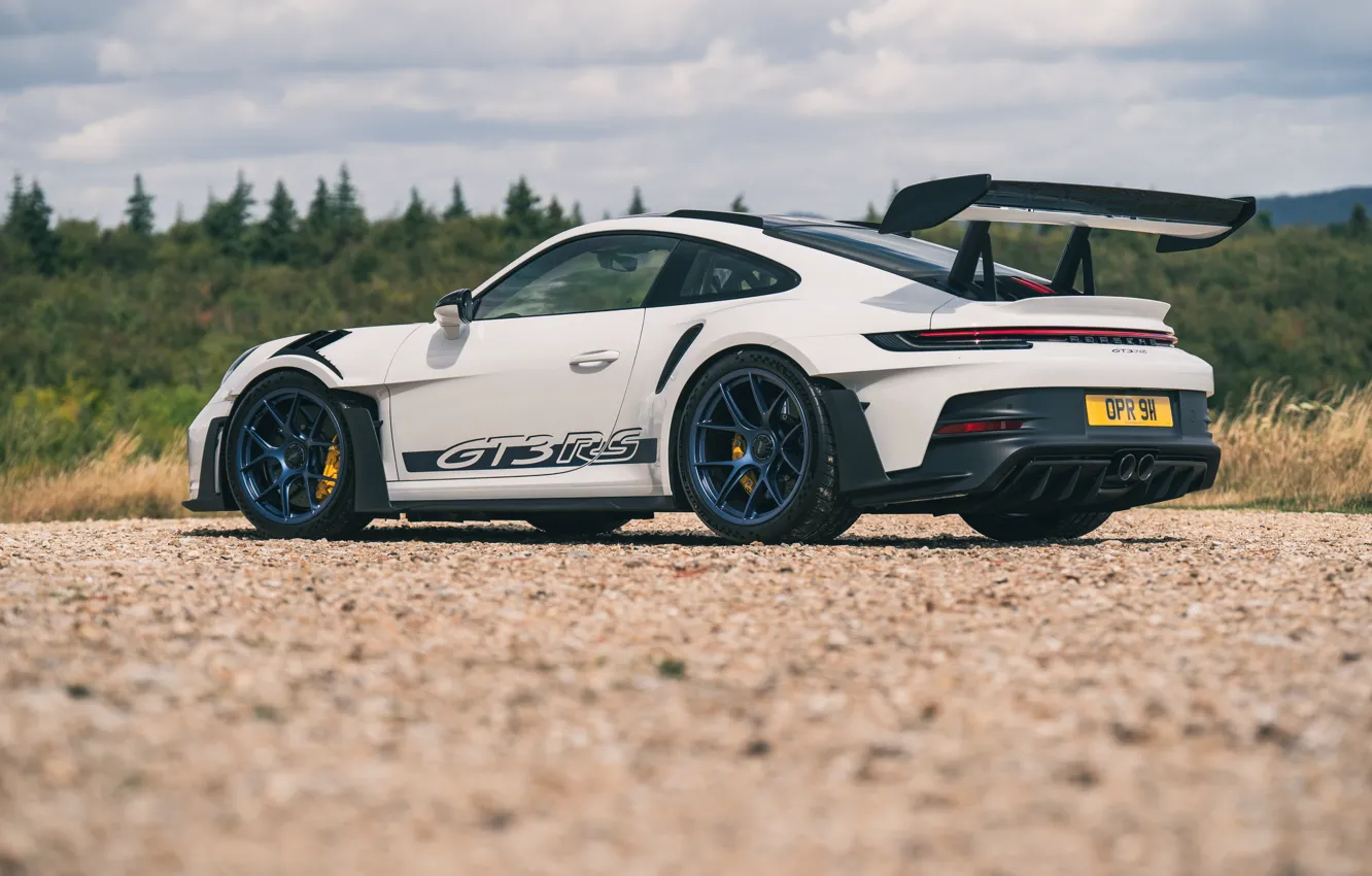 Фото обои 911, Porsche, white, supercar, Weissach Package, Porsche 911 GT3 RS