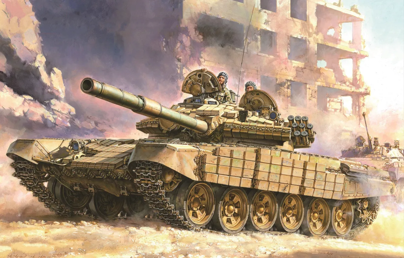Фото обои танк, средний, Объект 172М, T-72AV, Т-72АВ, Masami Onish
