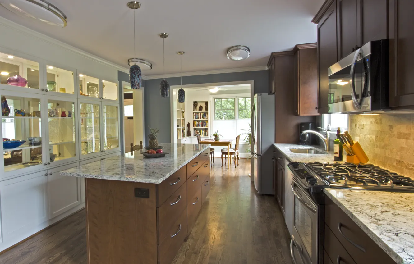 Фото обои interior, design. house, kitchen and dining