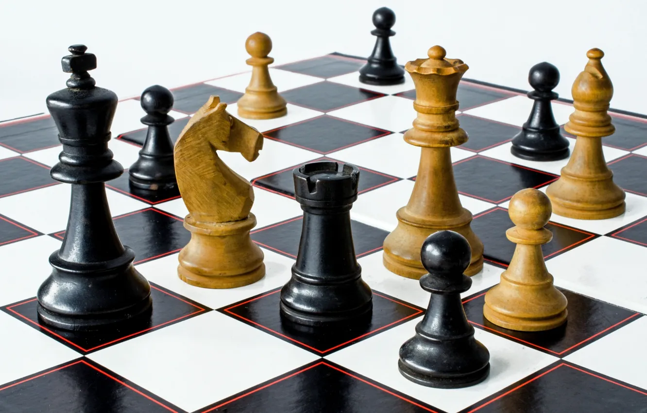 Фото обои игра, шахматы, фигуры