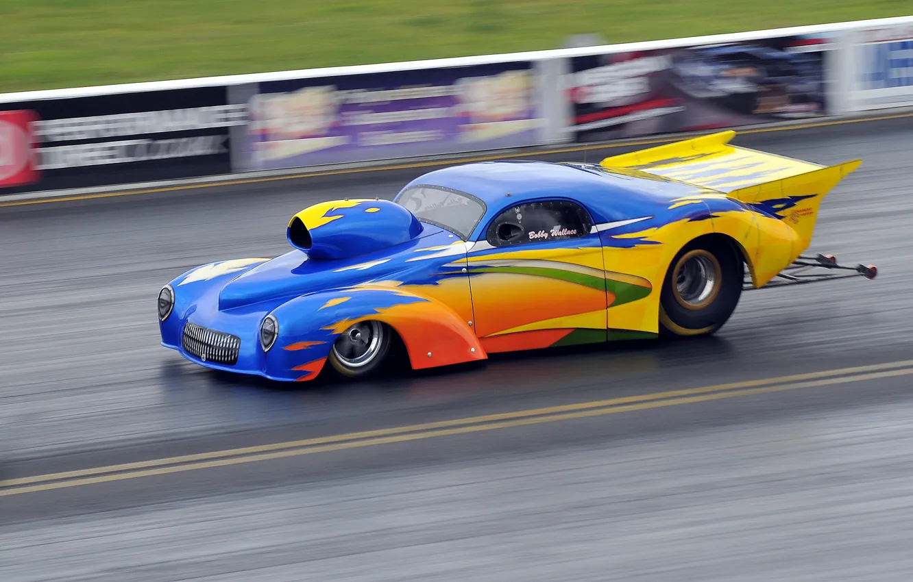 Фото обои стиль, гонка, трасса, аэрография, мускул кар, drag racing