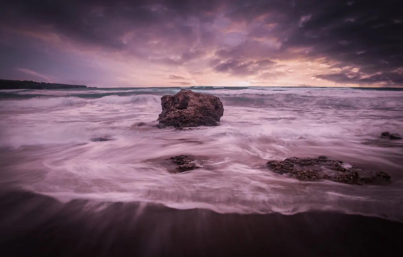 Фото обои море, шторм, природа, камни, побережье
