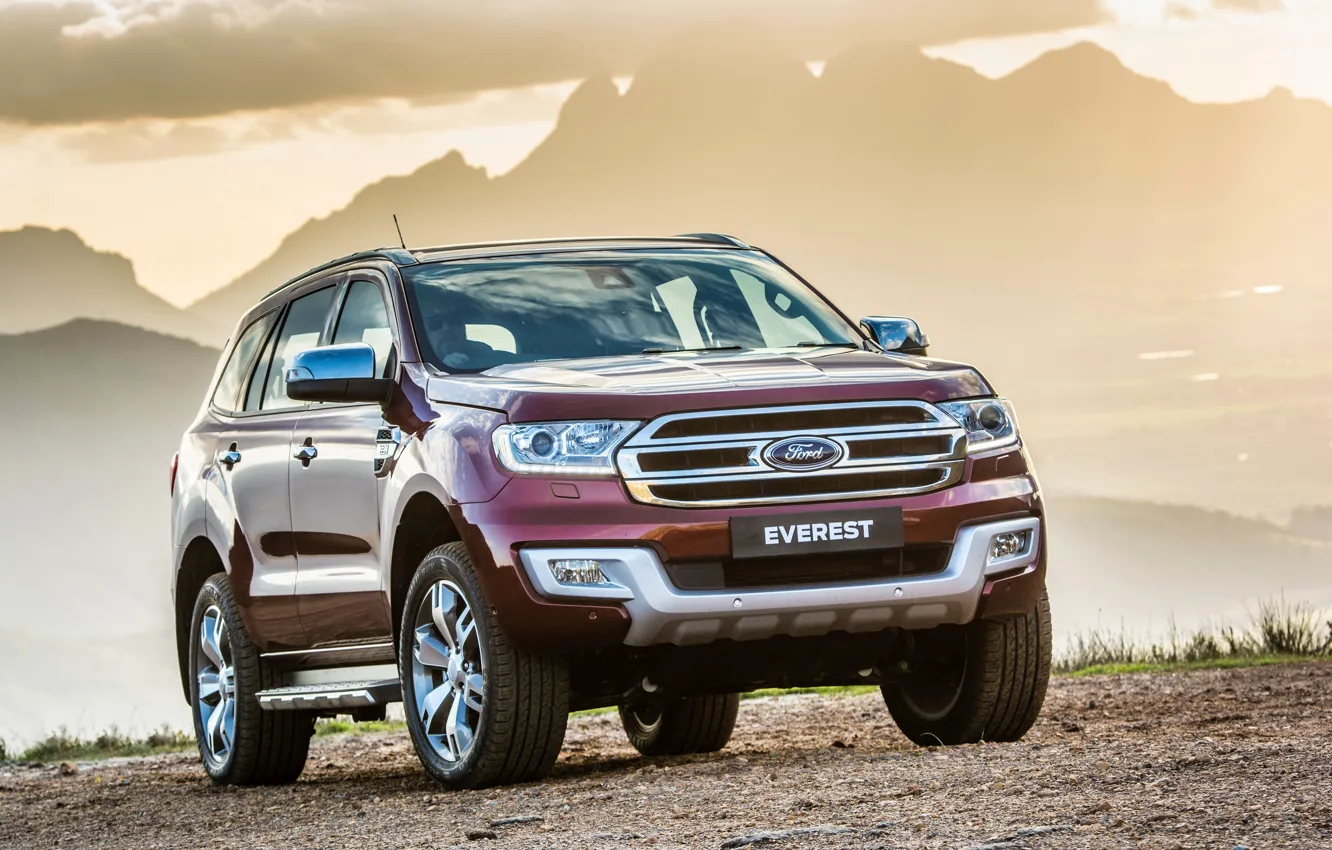 Фото обои Ford, Everest, Limited, 4WD, 2015, линия гор