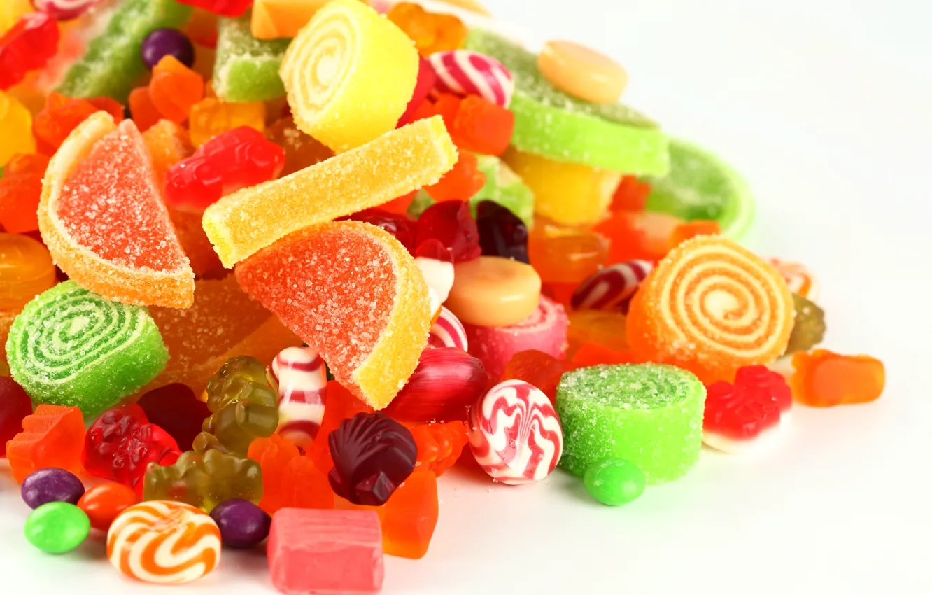 Фото обои конфеты, леденцы, сахар, сладкое, мармелад, желатин