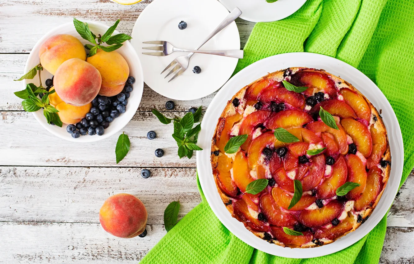 Фото обои ягоды, сладость, фрукты, выпечка, фруктовый пирог