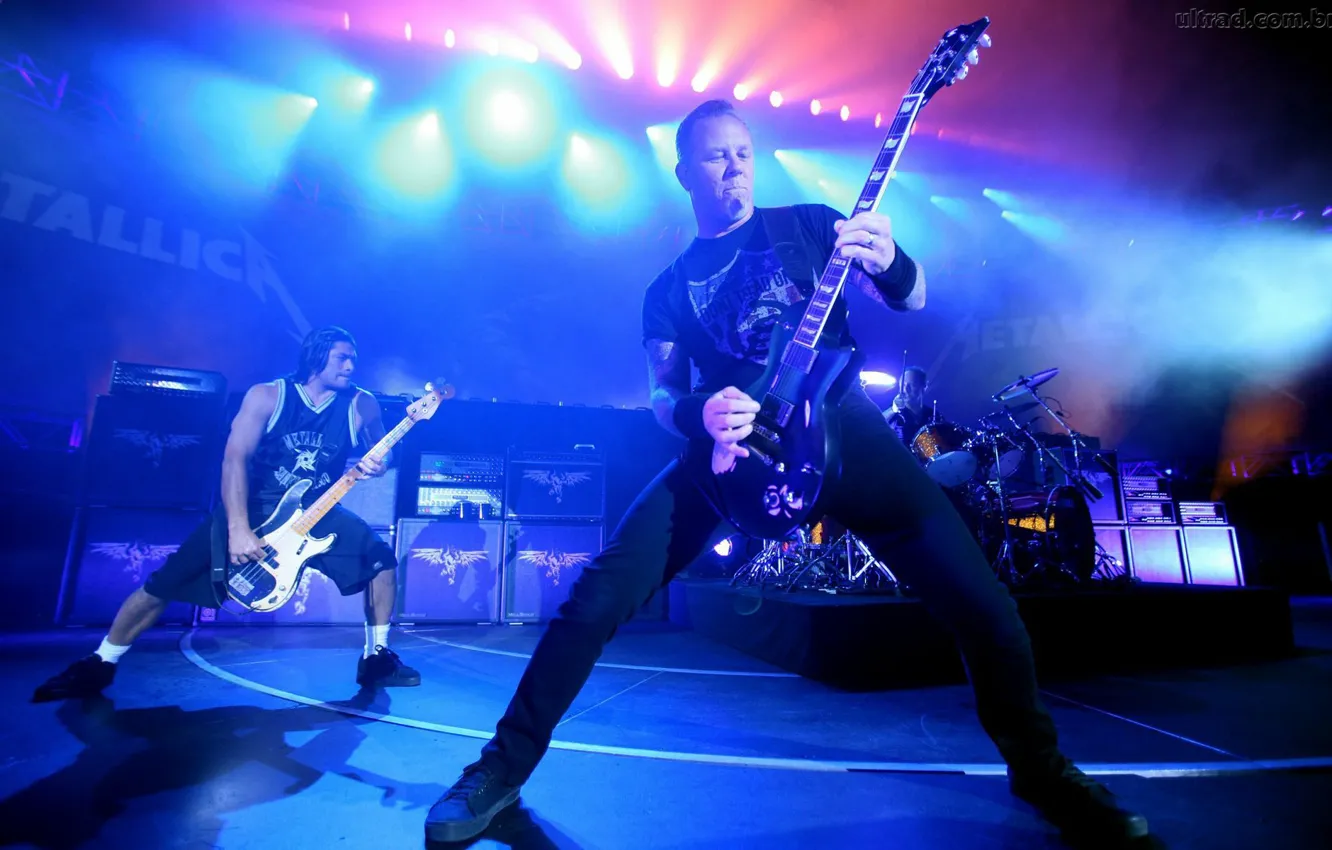 Фото обои гитара, концерт, metal, rock, метал, рок, Metallica, James Hetfield