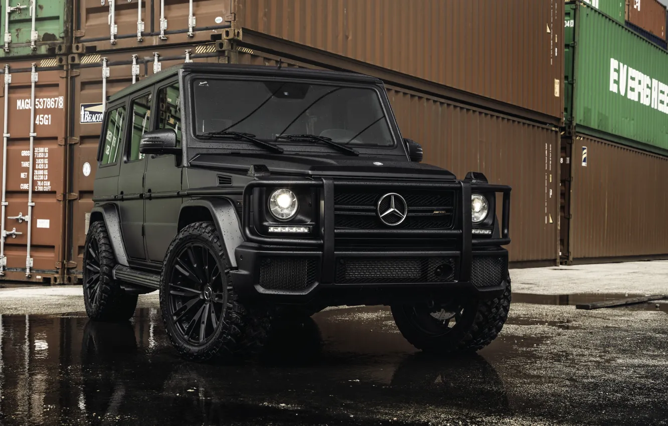 Фото обои Mercedes, Black, G-class, Gelendwagen, Briсk