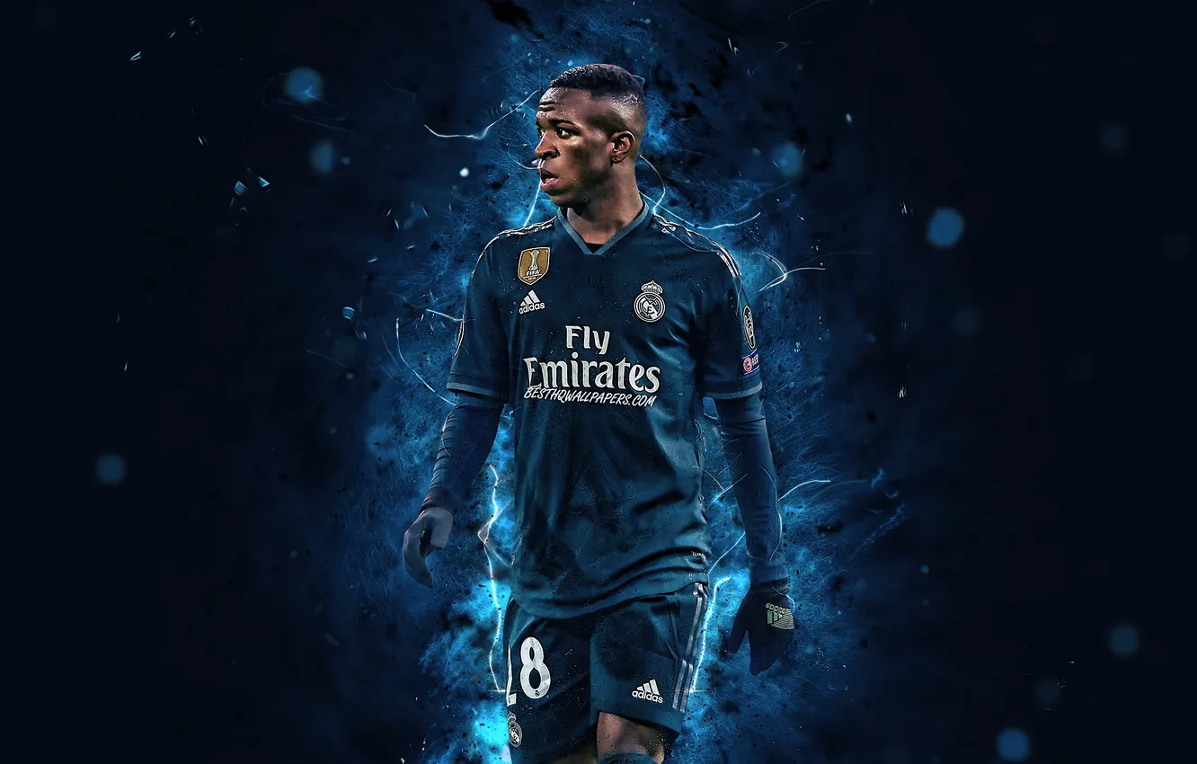 Фото обои Football, Real Madrid, Brazilian, Vinicius Junior, Vini Jr, Vinicius