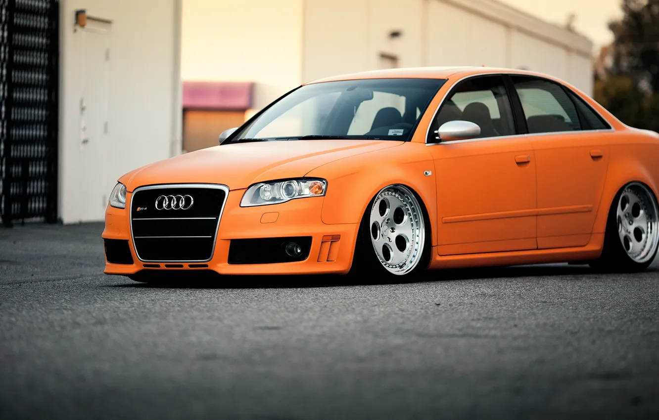 Фото обои car, ауди, тюнинг, tuning, автообои, stance, audi rs4