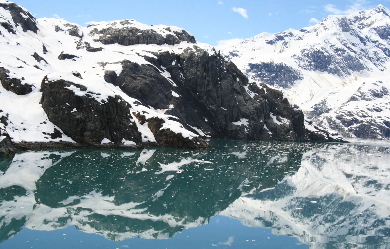 Фото обои Alaska, Ice, Glacier, Bay