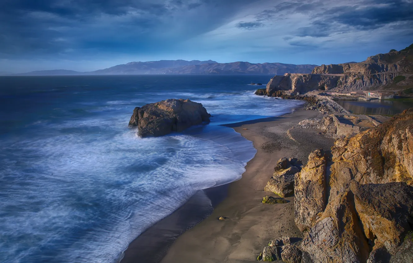 Фото обои побережье, Калифорния, Sutro Baths, Point Lobos