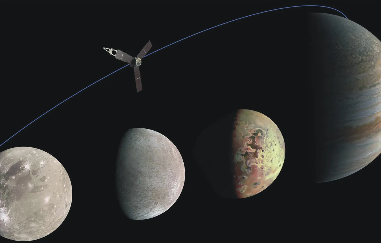 Фото обои space, NASA, Europe, planet, Jupiter, sputnik