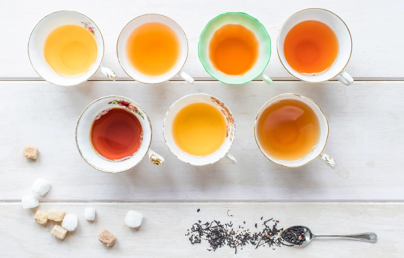 Фото обои чай, чашка, сахар