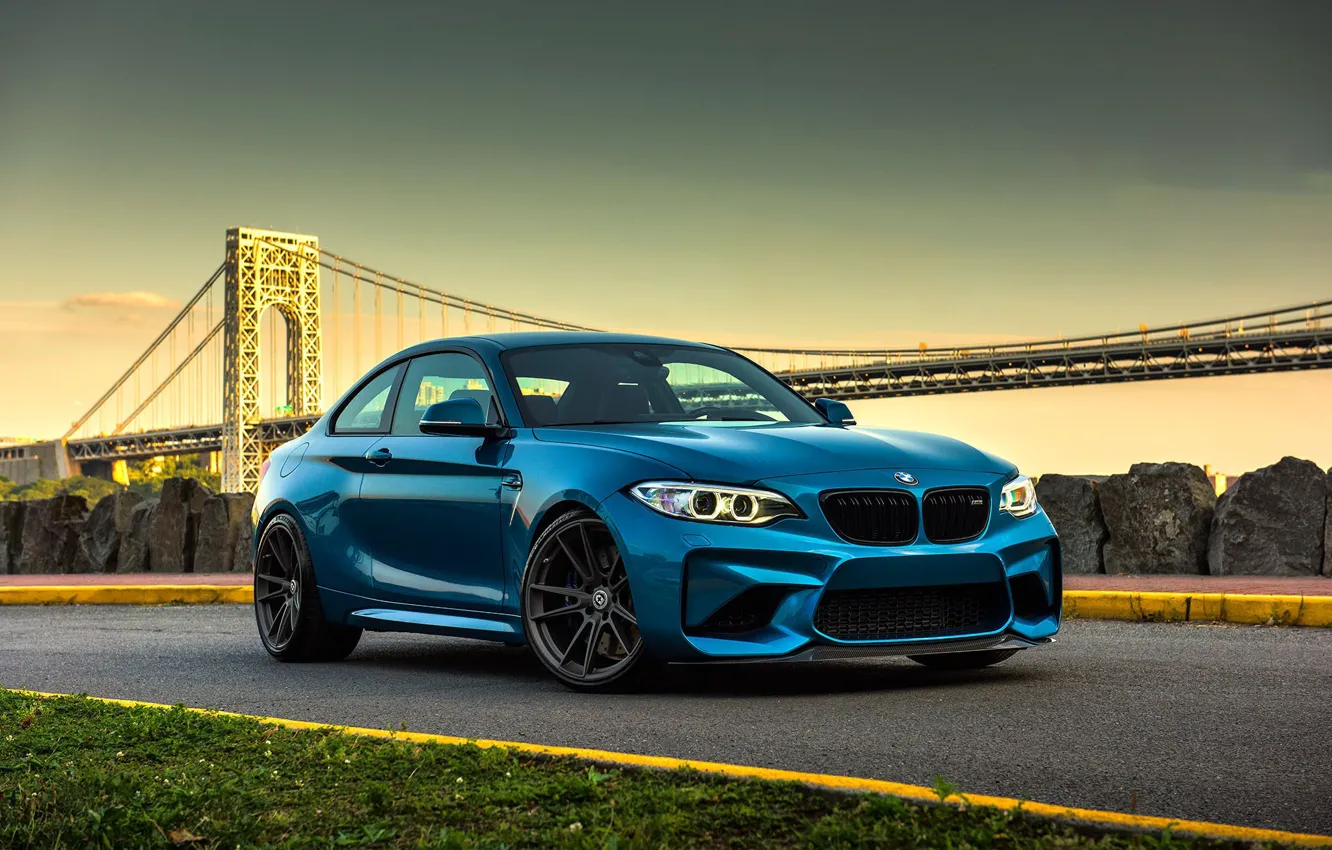 Фото обои BMW, bridge, stones