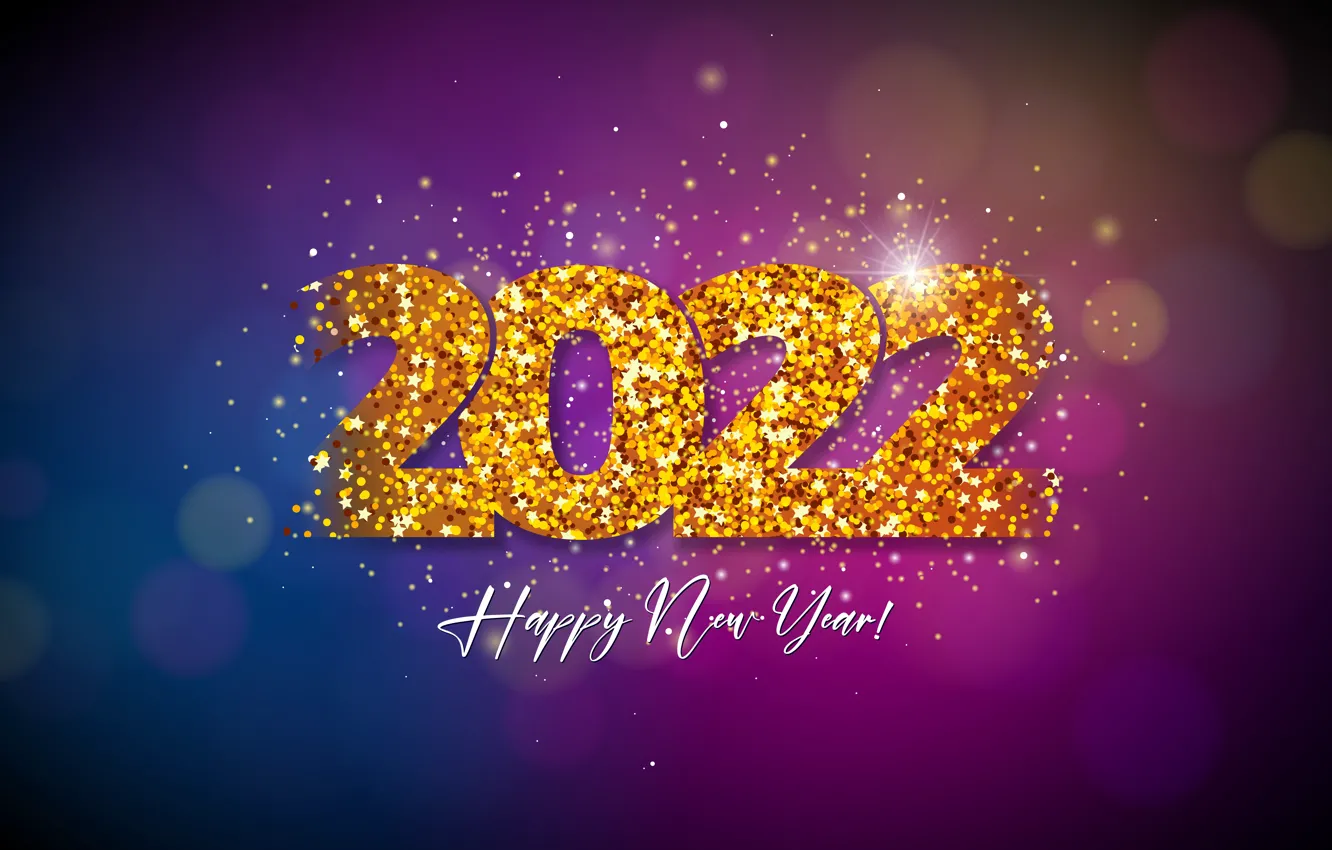 Фото обои фон, золото, цифры, Новый год, golden, new year, happy, purple