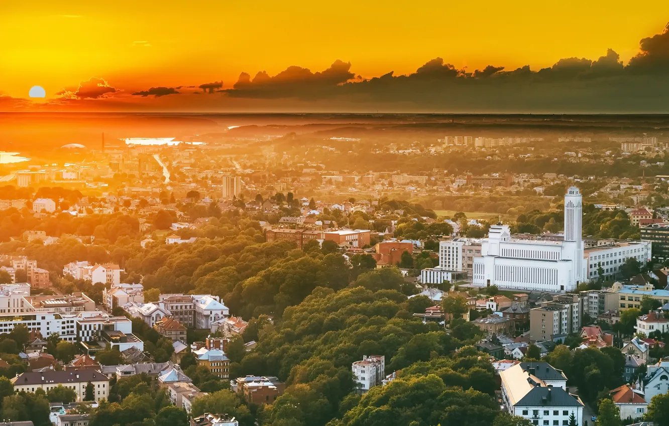 Фото обои город, Lietuva, Kaunas