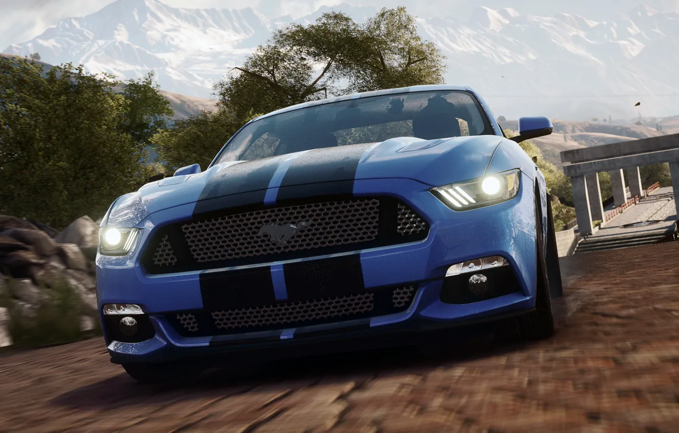 Фото обои Ford, Need for Speed, Blue, nfs, 2013, Rivals, NFSR, нфс