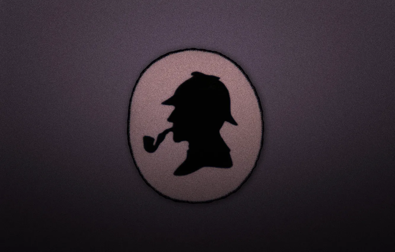 Фото обои шапка, трубка, круг, голова, Шерлок Холмс, Sherlock Holmes, Артур Конан Дойл, Arthur Ignatius Conan Doyle