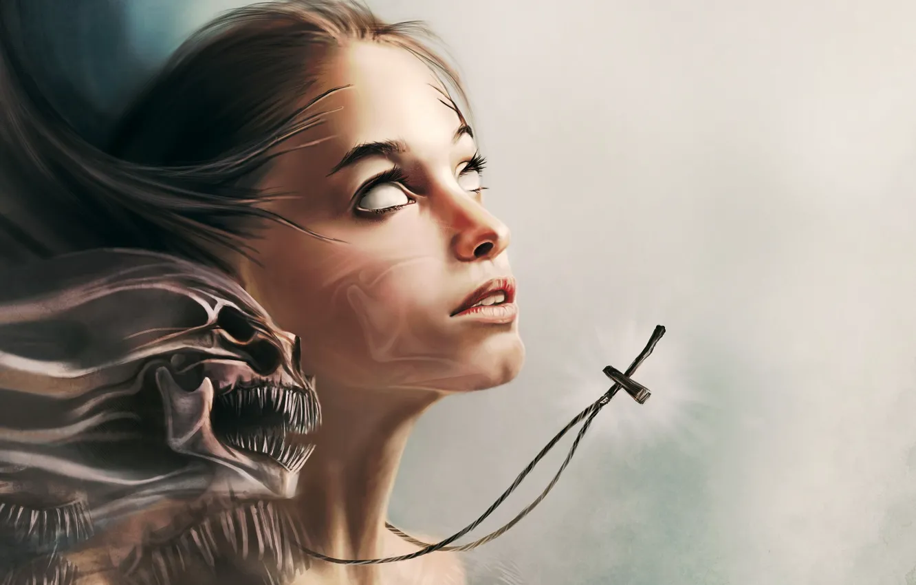 Фото обои девушка, монстр, Чужой