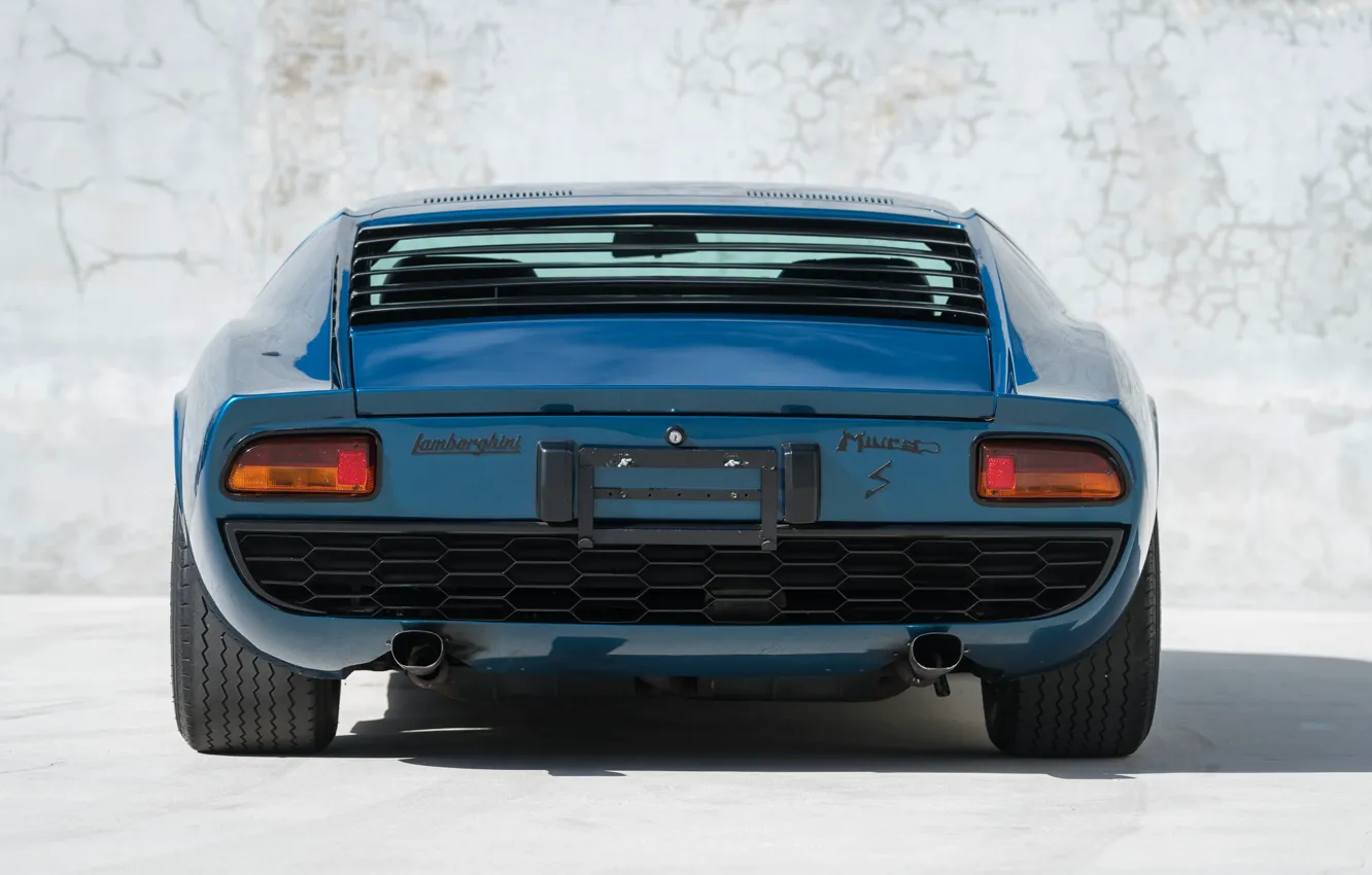 Фото обои Lamborghini, 1970, Miura, rear view, Lamborghini Miura P400 S