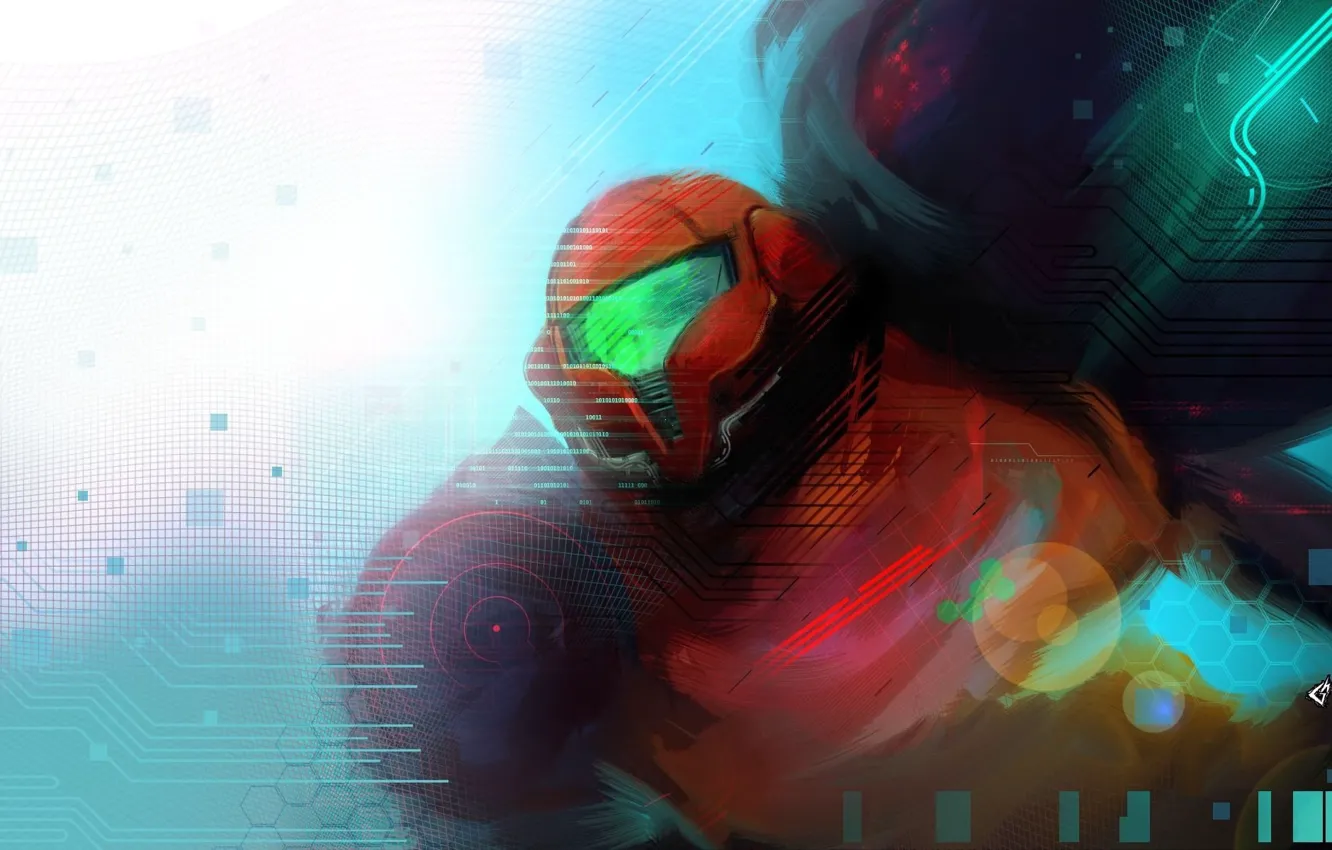 Фото обои Арт, Art, Samus Aran, Metroid, Samus, Самус Аран, Aran, Metroid Samus Aran