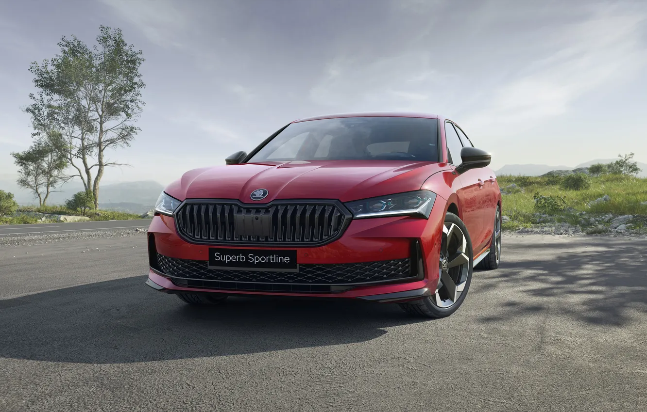 Фото обои Skoda, red cars, Volkswagen Group, Skoda Superb, Czech cars