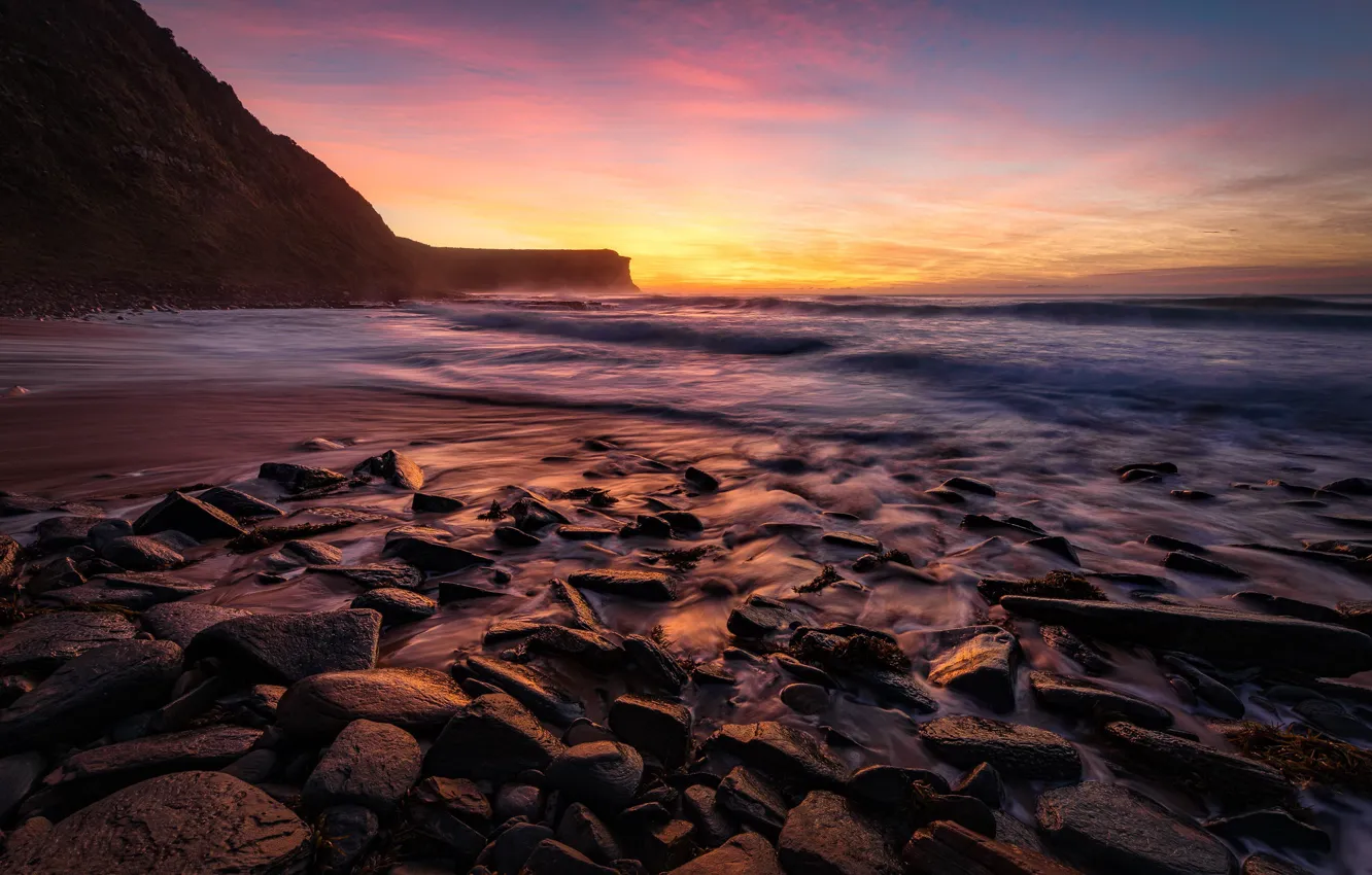Фото обои sunrise, australia, Garie beach, Royal National Park
