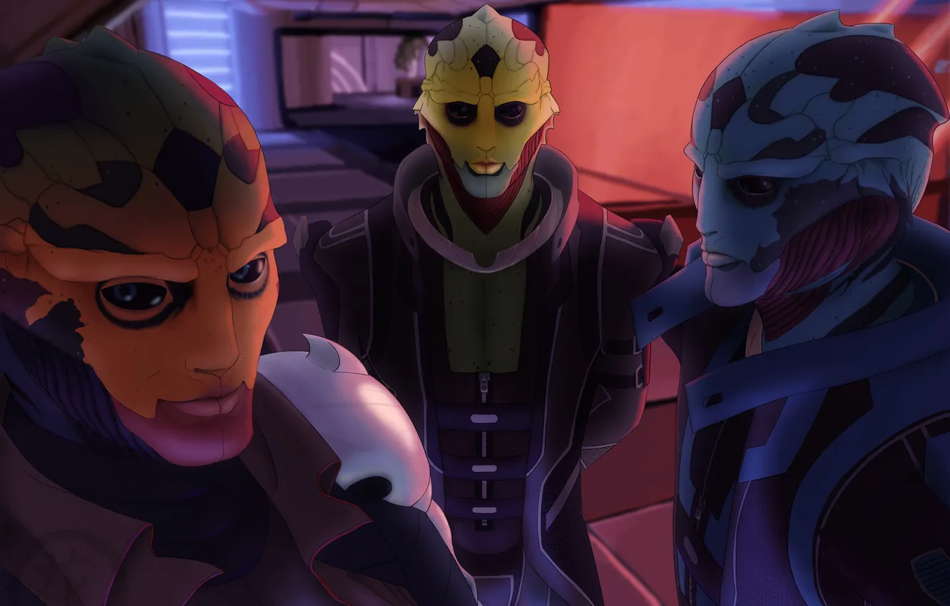 Фото обои mass effect, art, Thane Krios, fan, Drell Assassin, Feron, Drell Information Trafficker, Kolyat Krios