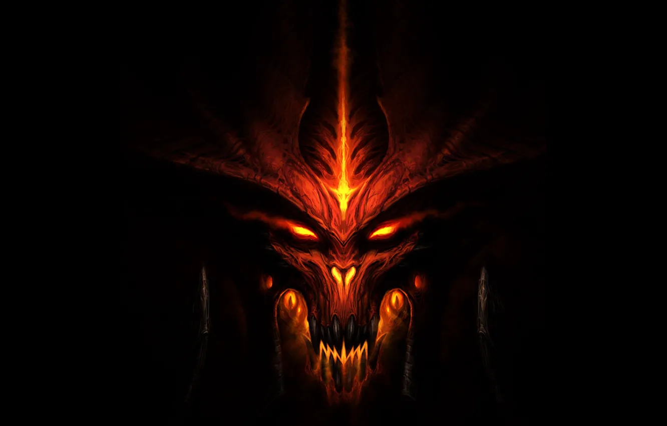 Фото обои темнота, игра, монстр, рожа, Diablo 3