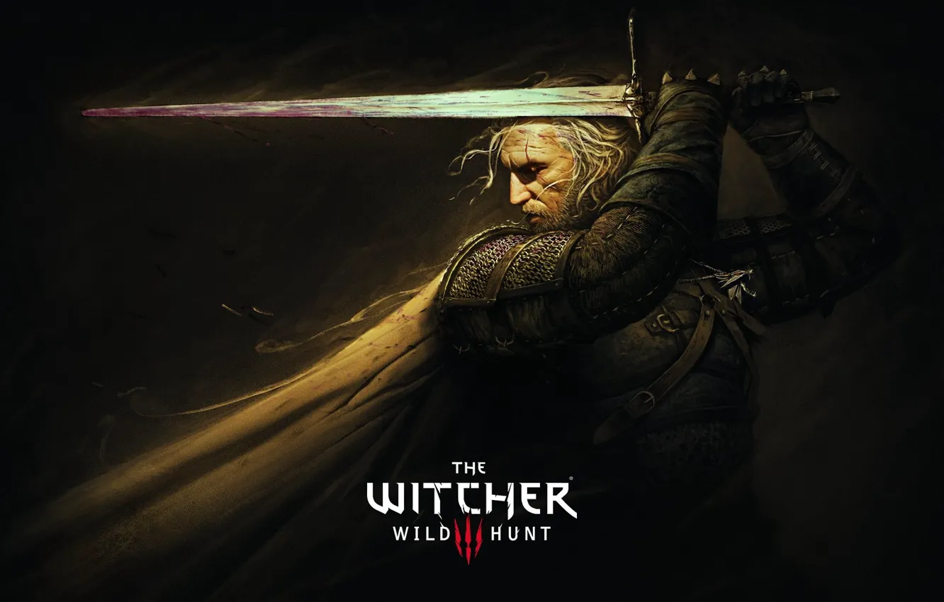 Фото обои меч, sword, Ведьмак, The Witcher, Геральт, Геральт из Ривии, Мясник из Блавикена, Gwynbleidd