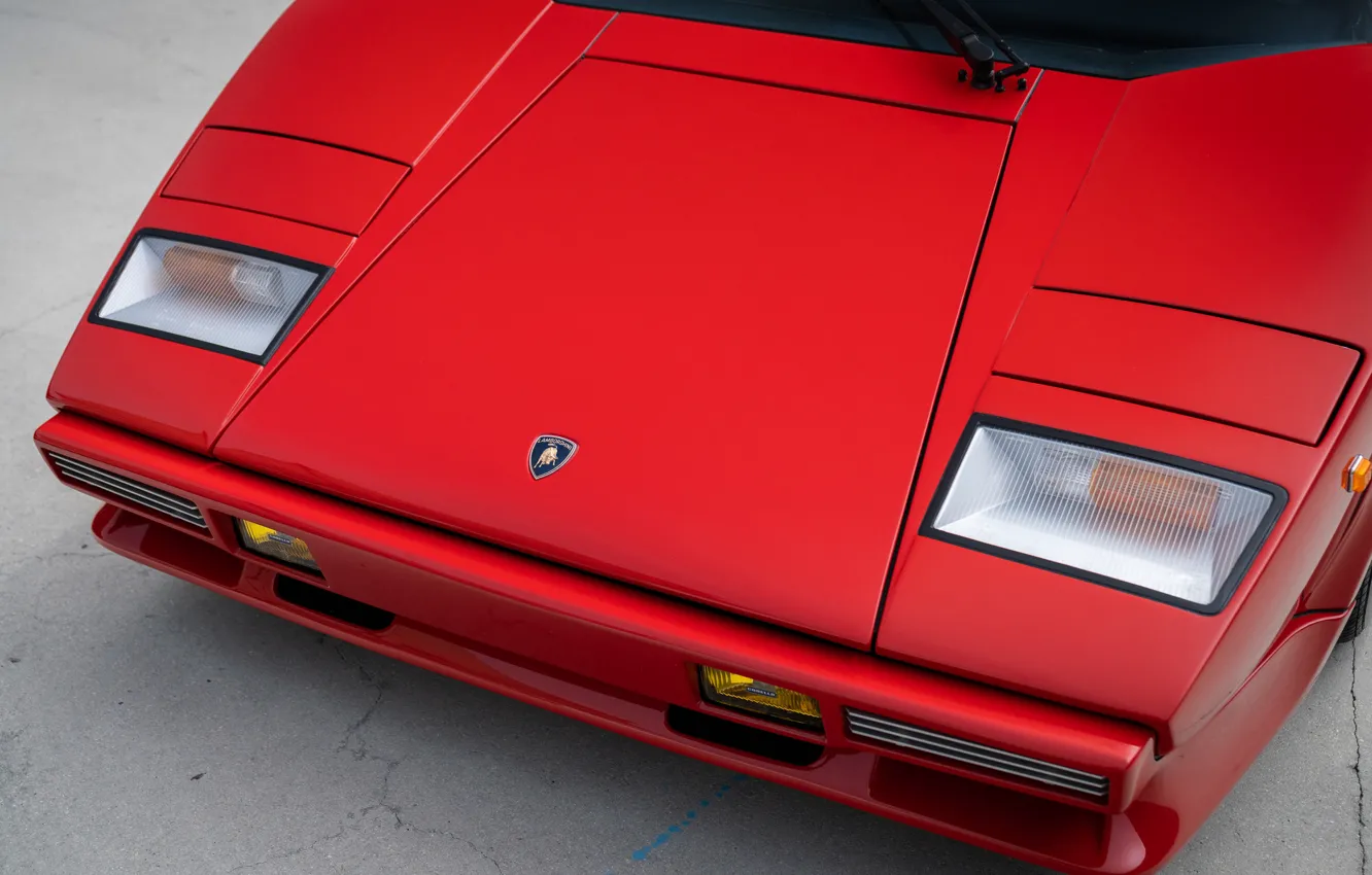 Фото обои Lamborghini, red, supercar, lambo, Countach, Lamborghini Countach 5000QV