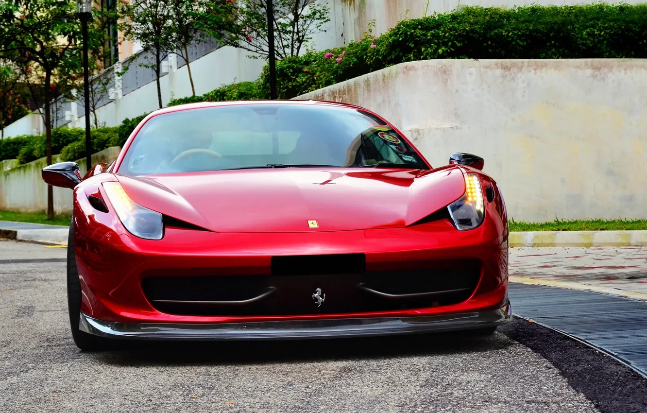 Фото обои car, ferrari, redcar, ferrari458