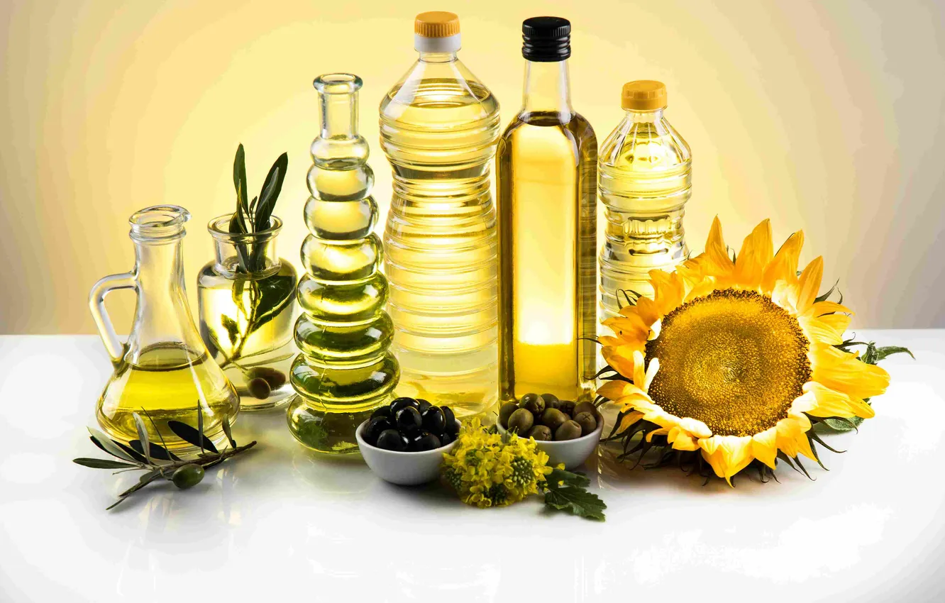 Фото обои YELLOW, NATURAL, GOURMET, CUISINE, INGREDIENTS, OLIVE OIL, INGREDIENT, OLIVE