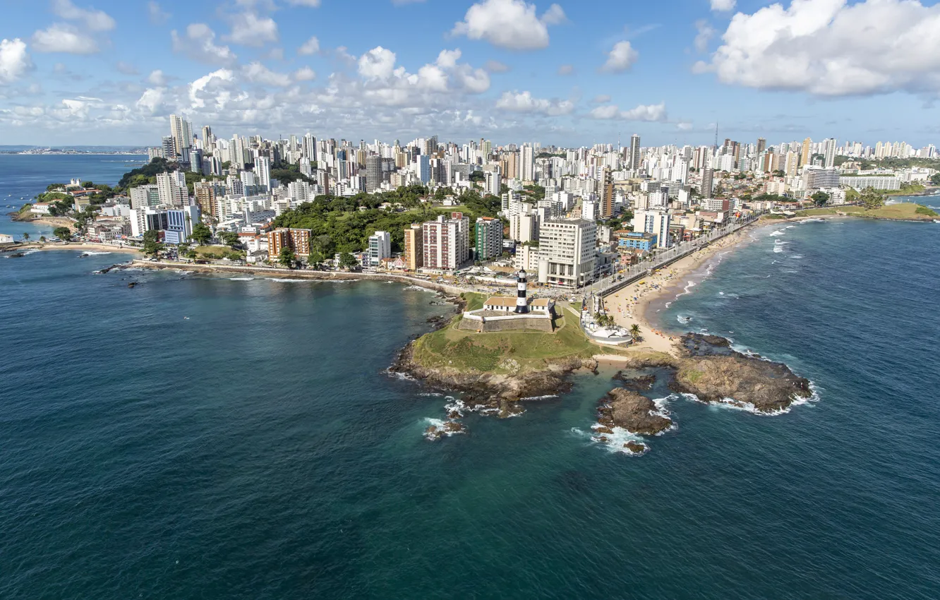 Фото обои море, пляж, beach, Бразилия, sea, Brazil, Сальвадор, Salvador